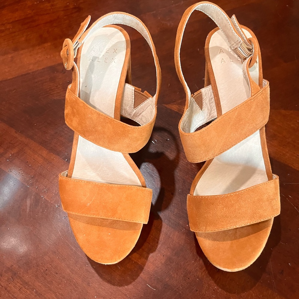 Alex Orange Suede Women's Sandals